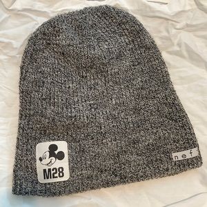 Neff x Disney M28 Mickey Knit Beanie in Gray